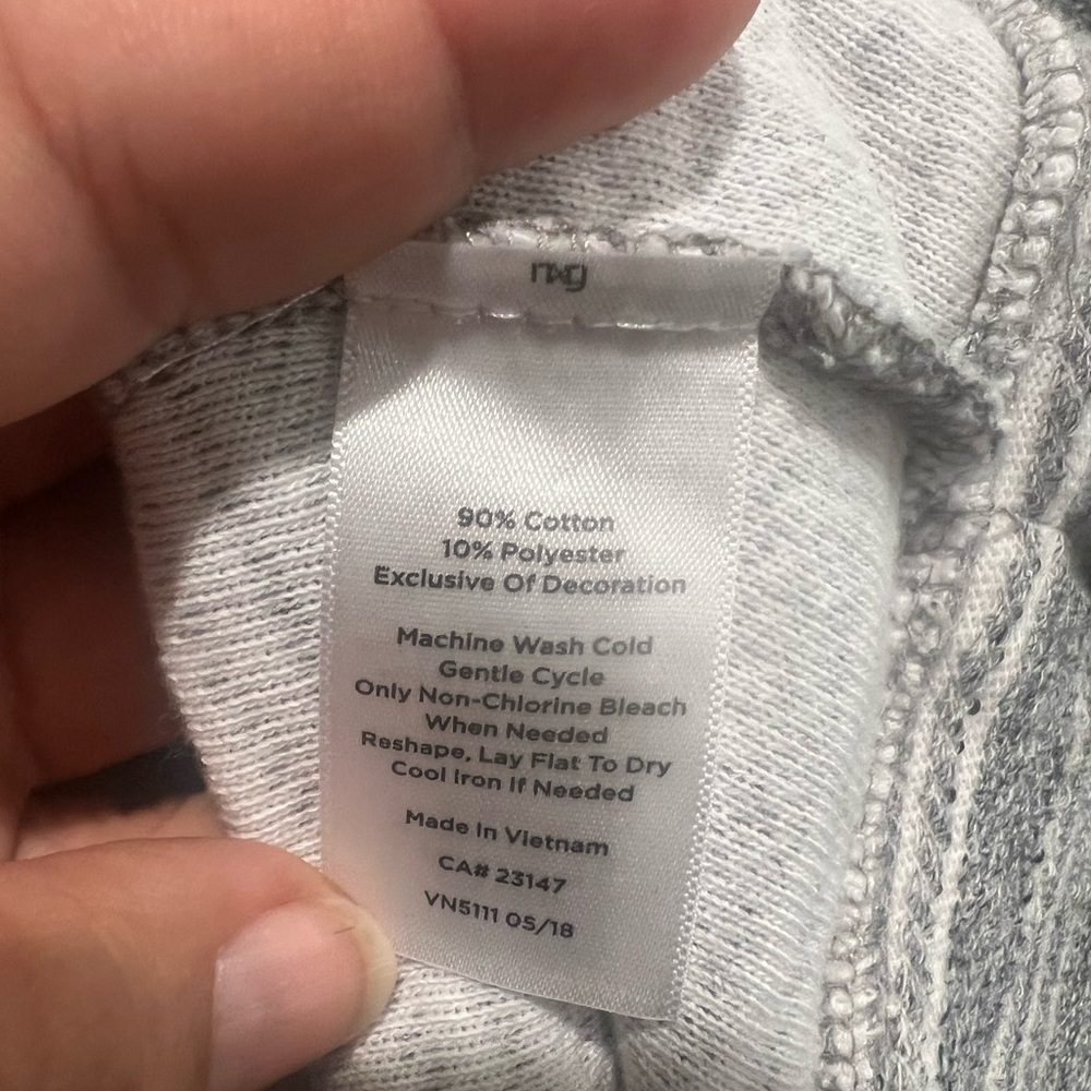 Talbots Gray and White Striped Sweatshirt - Picture 4 of 7